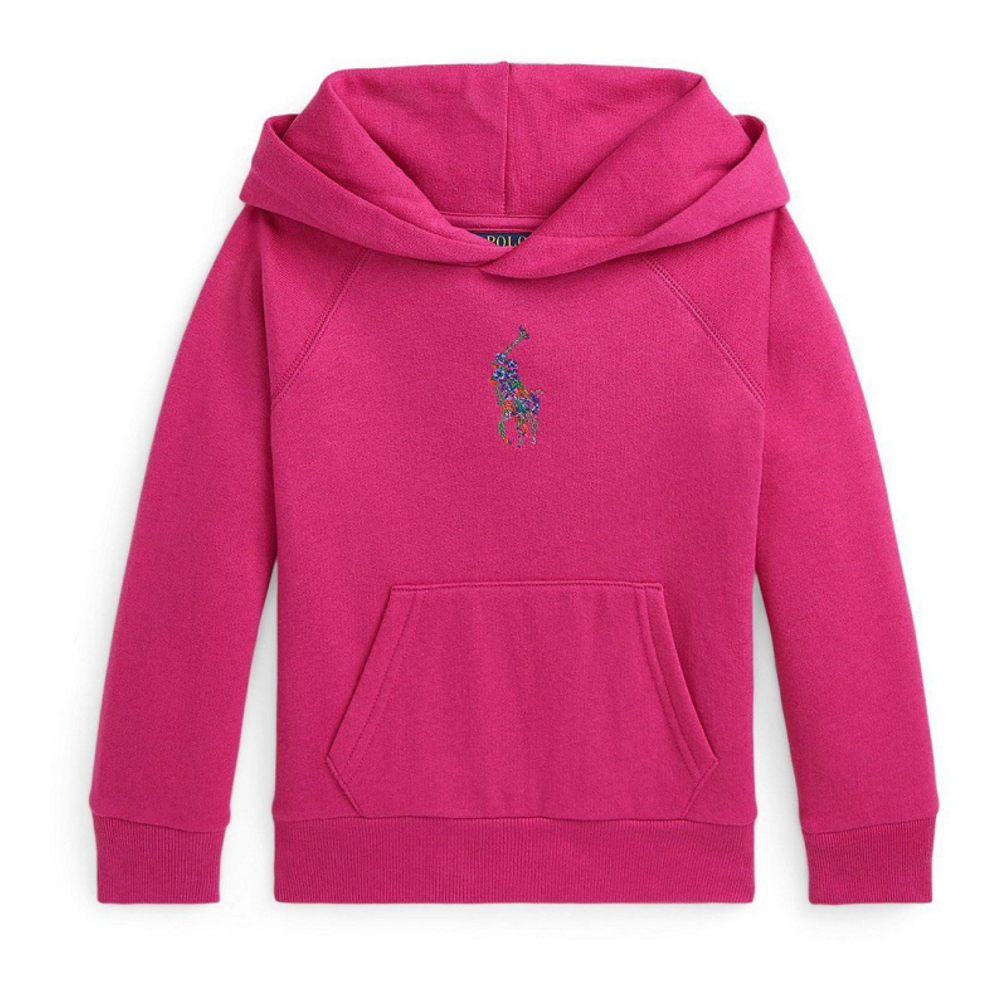 'Floral Big Pony Fleece Hoodie' pour Bambins & petites filles