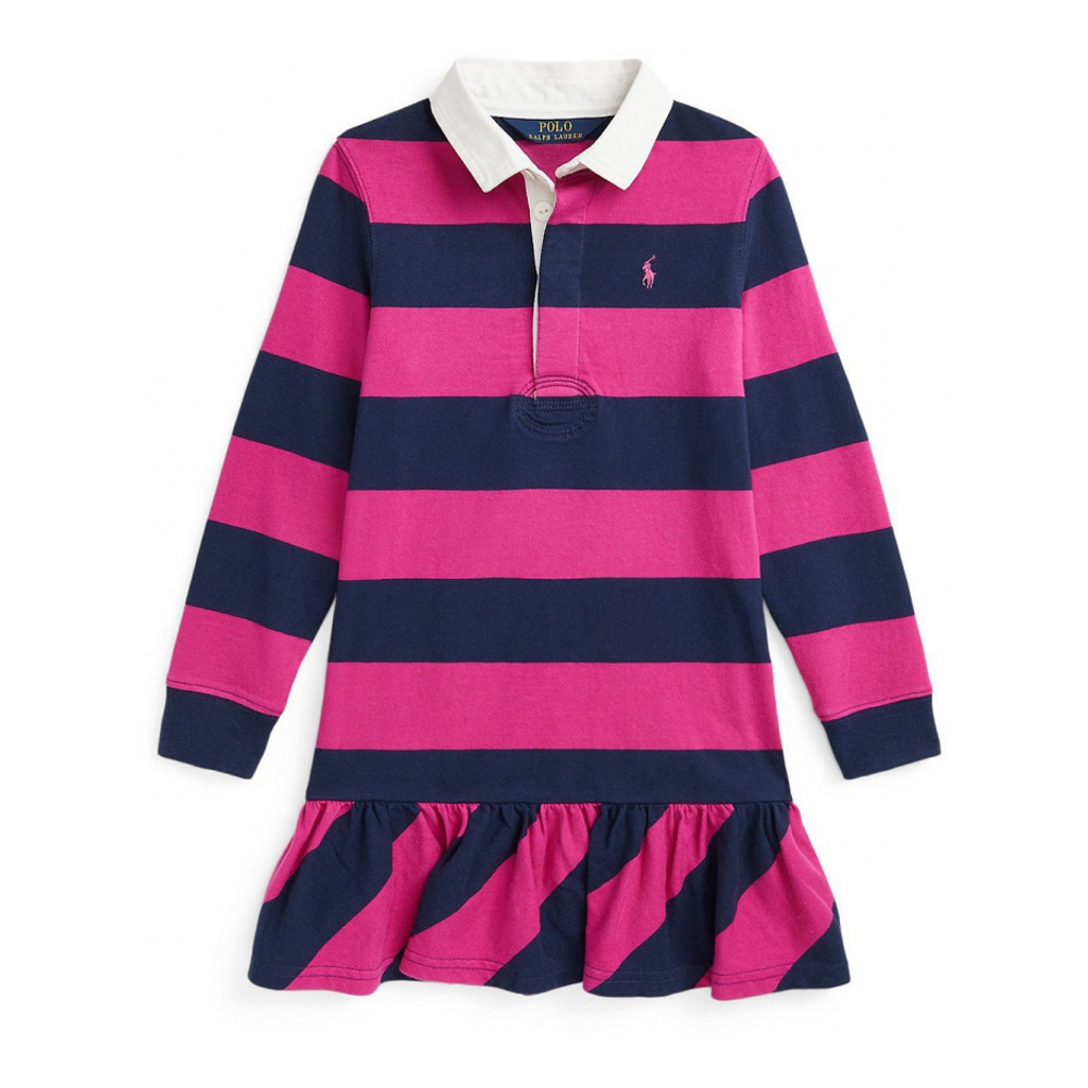 'Striped Cotton Jersey Rugby Dress' pour Bambins & petites filles