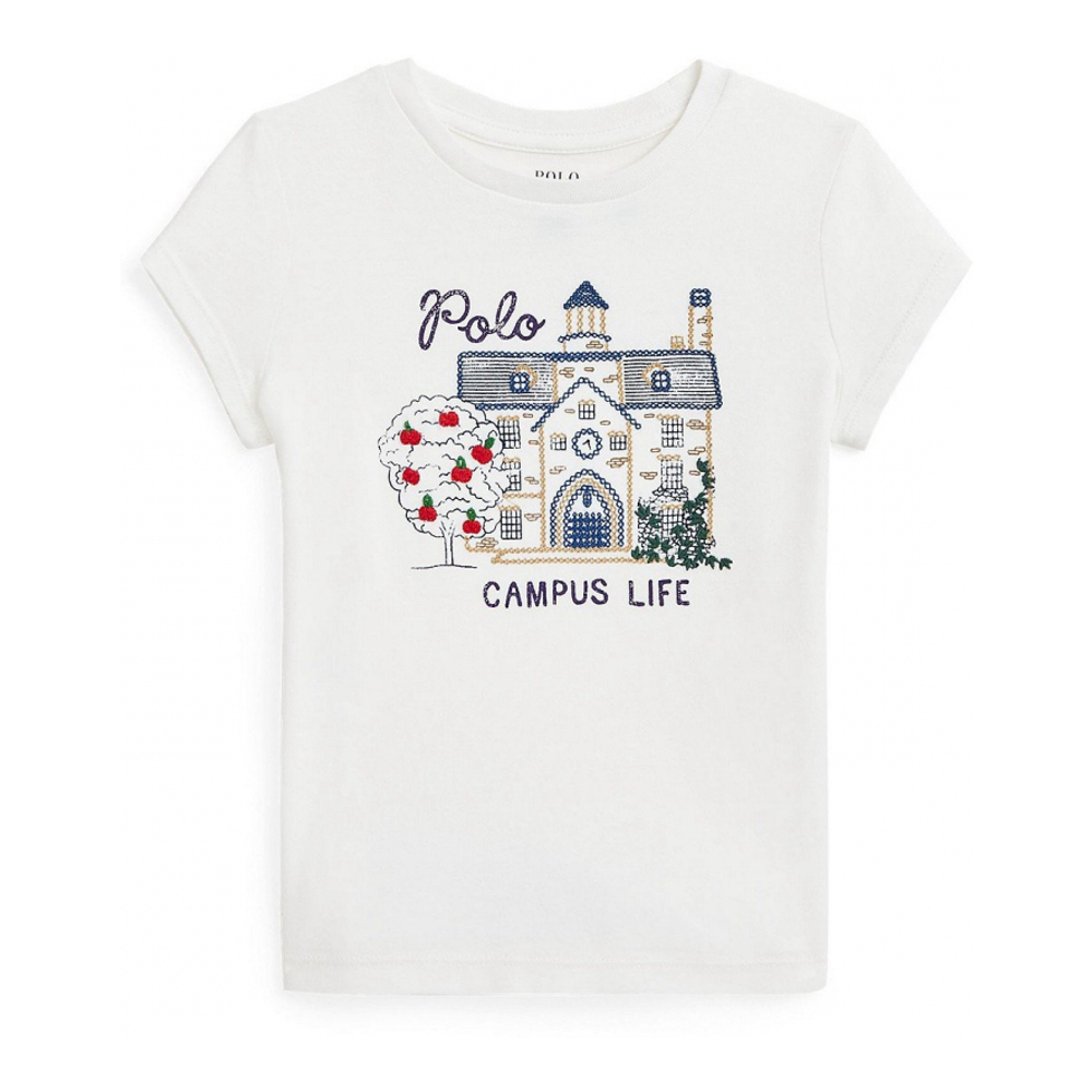 Toddler & Little Girl's 'Campus-Graphic Cotton Jersey Tee'