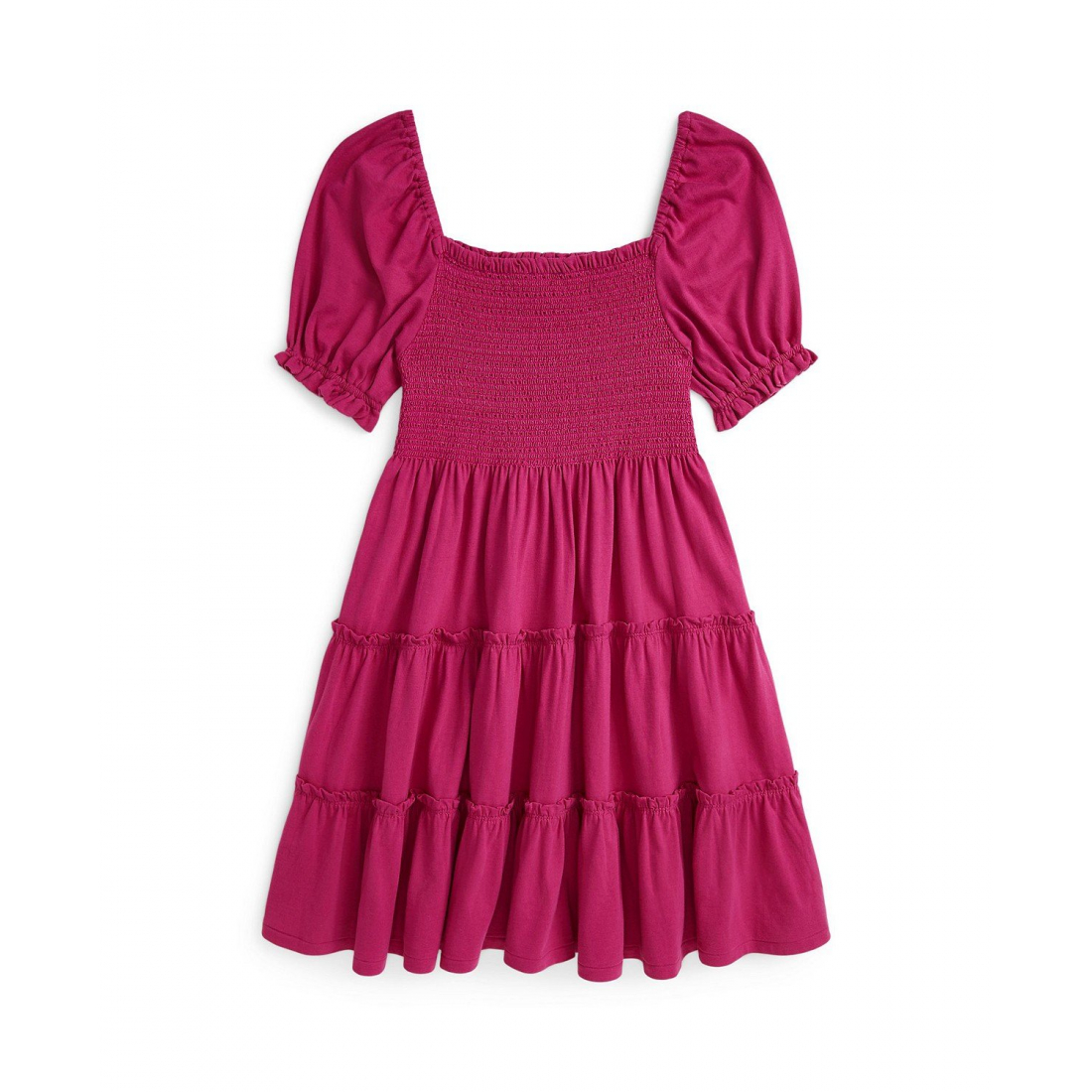 Big Girl's 'Smocked Cotton Jersey Dress'