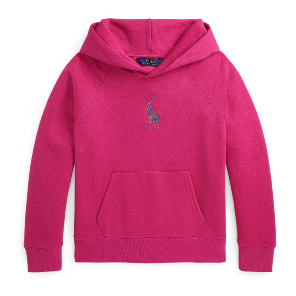 'Floral Big Pony Fleece Hoodie' pour Grandes filles