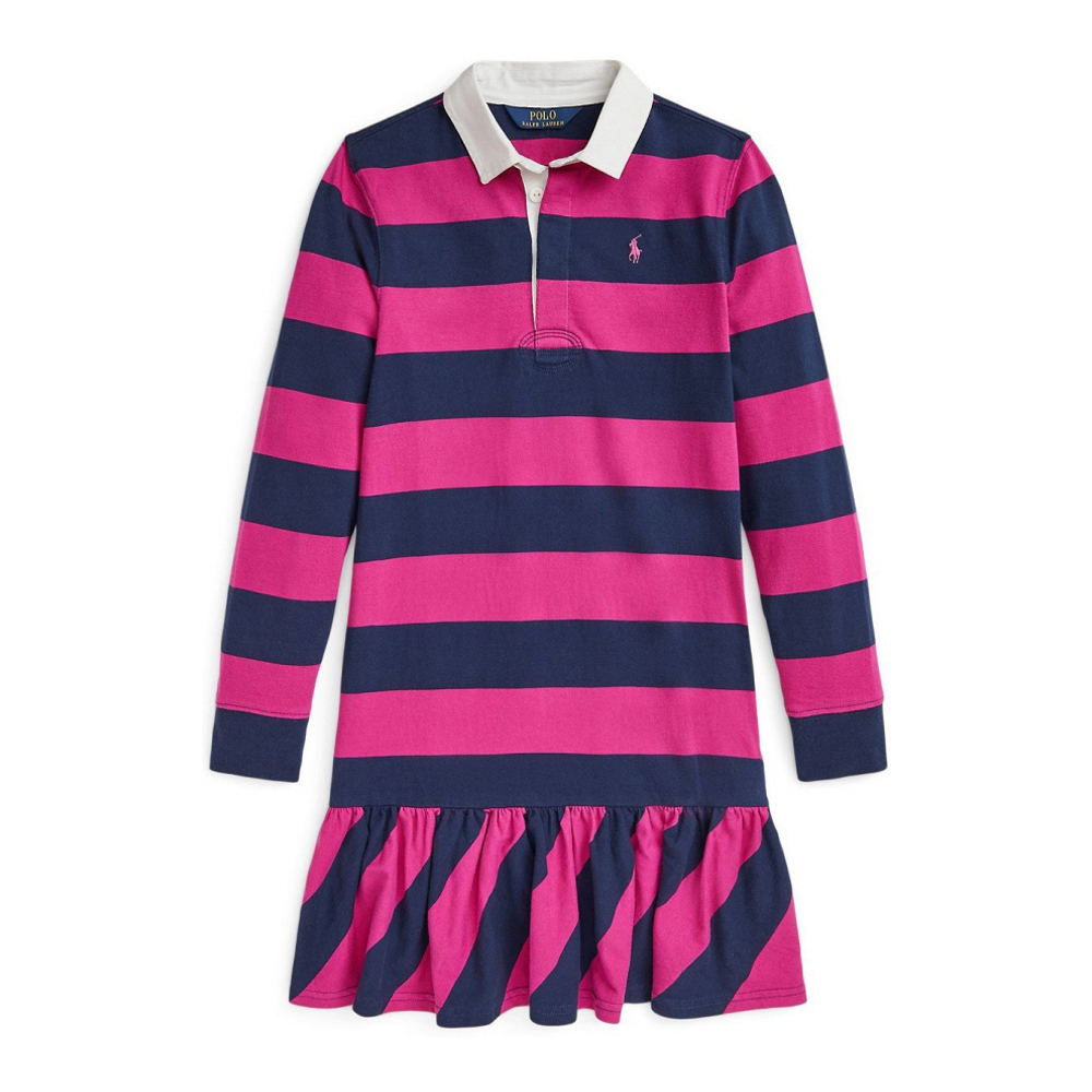 'Striped Cotton Jersey Rugby Dress' pour Grandes filles