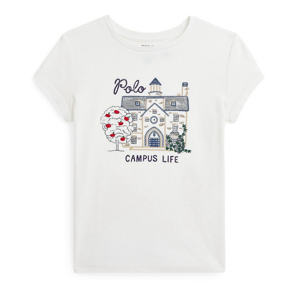 Big Girl's 'Campus-Graphic Cotton Jersey Tee'