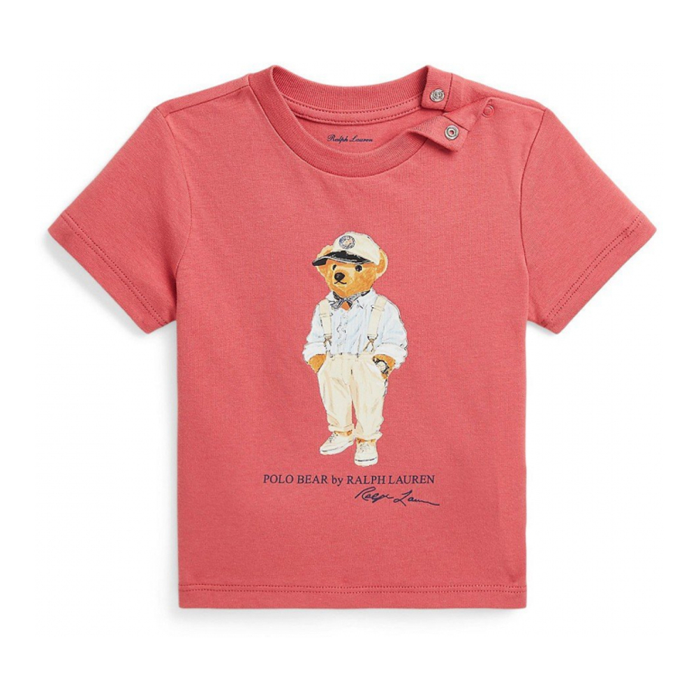 'Polo Bear Cotton Jersey Tee' pour Bébés garçons