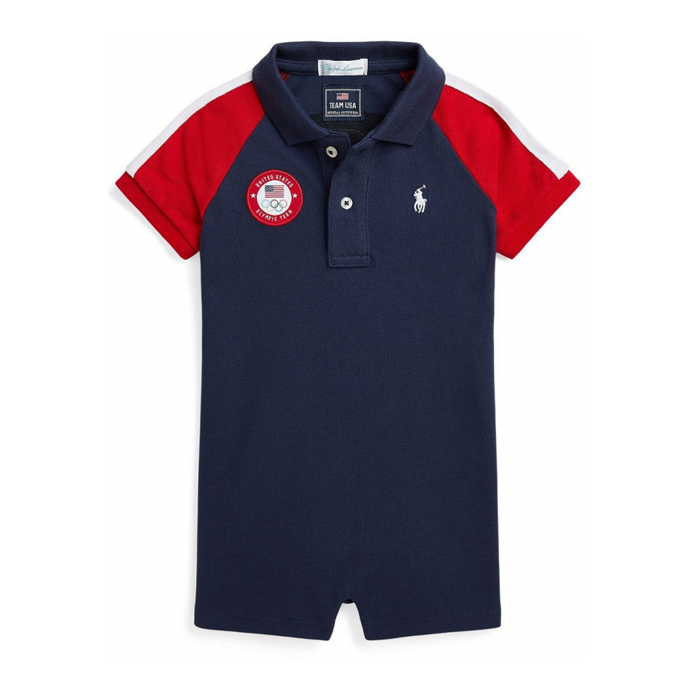 'Team USA Cotton Mesh Polo Shortall' pour Bébés garçons