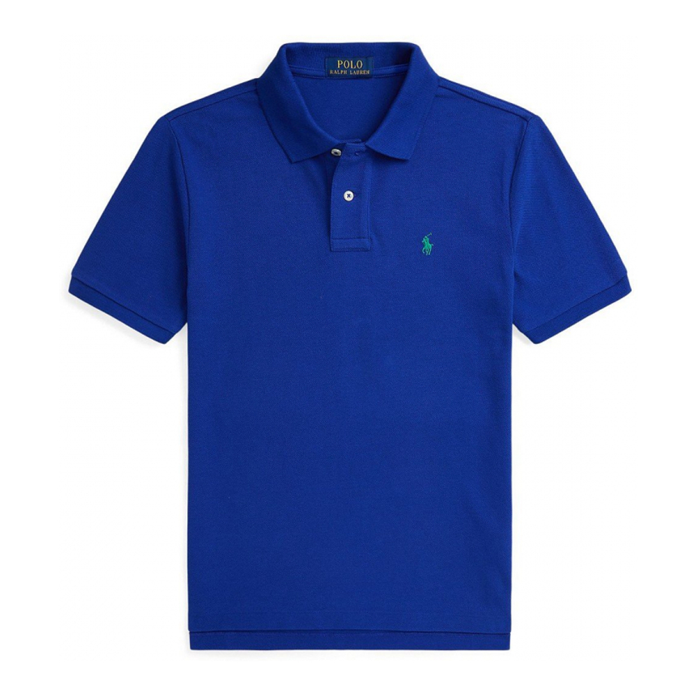 'Cotton Mesh Polo Shirt' pour Grands garçons