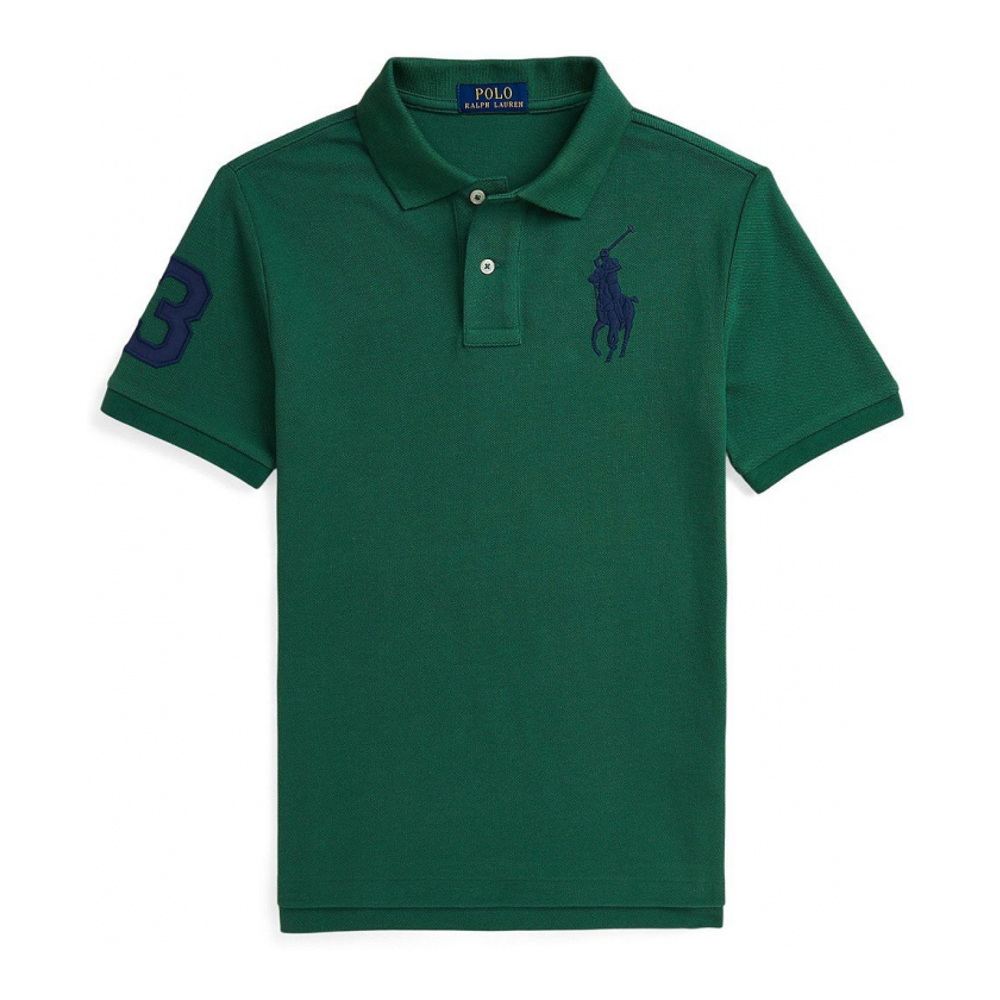 'Big Pony Cotton Mesh Polo Shirt' pour Grands garçons