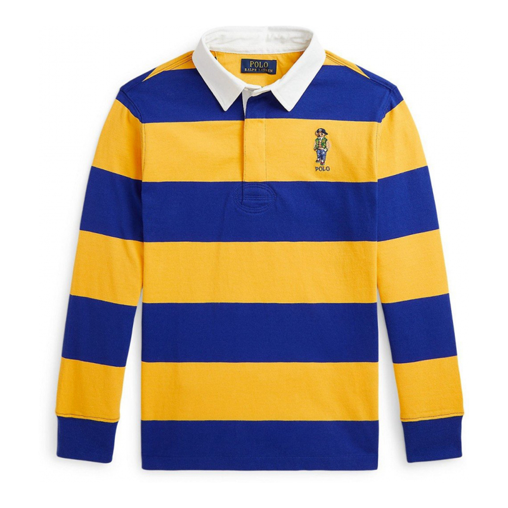 'Polo Bear Cotton Jersey Rugby Shirt' pour Grands garçons