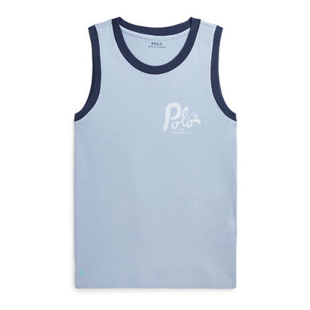 'Logo Cotton Jersey Tank Top' pour Grands garçons