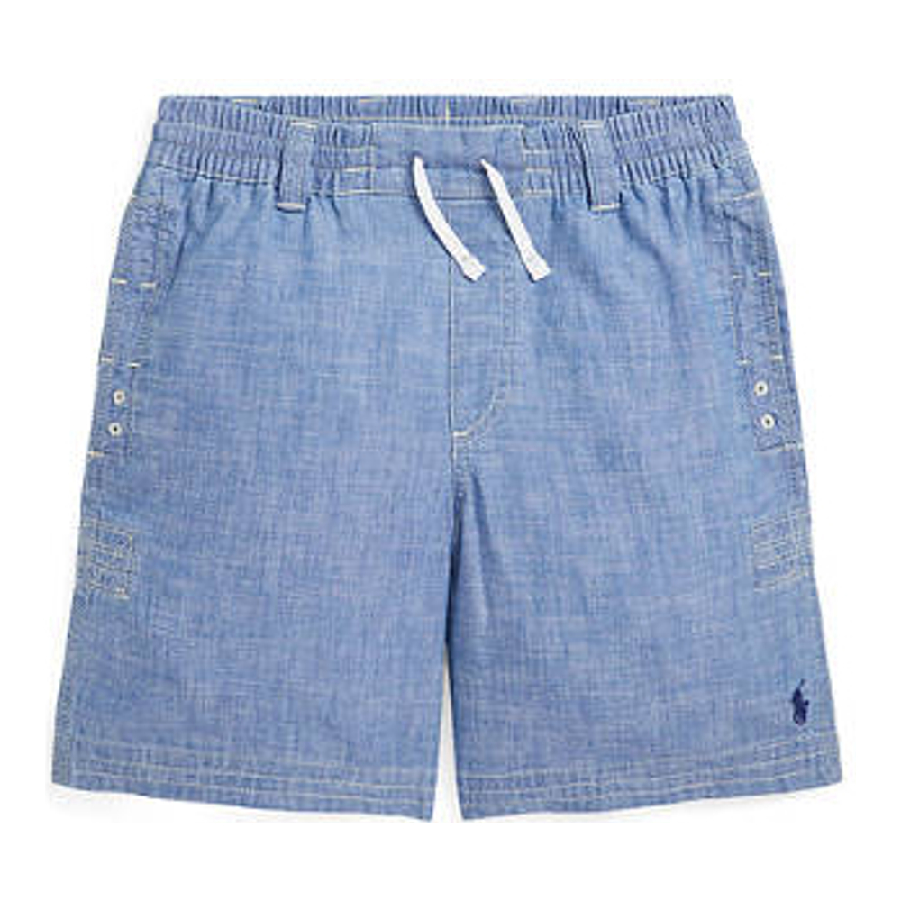 'Indigo Chambray Drawstring Shorts' pour Grands garçons