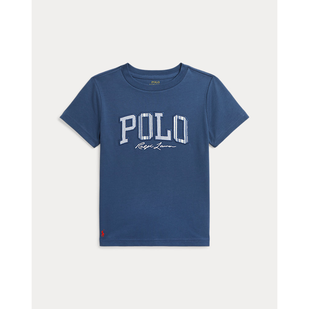 'Striped-Logo Cotton Jersey Tee' pour Petits garçons