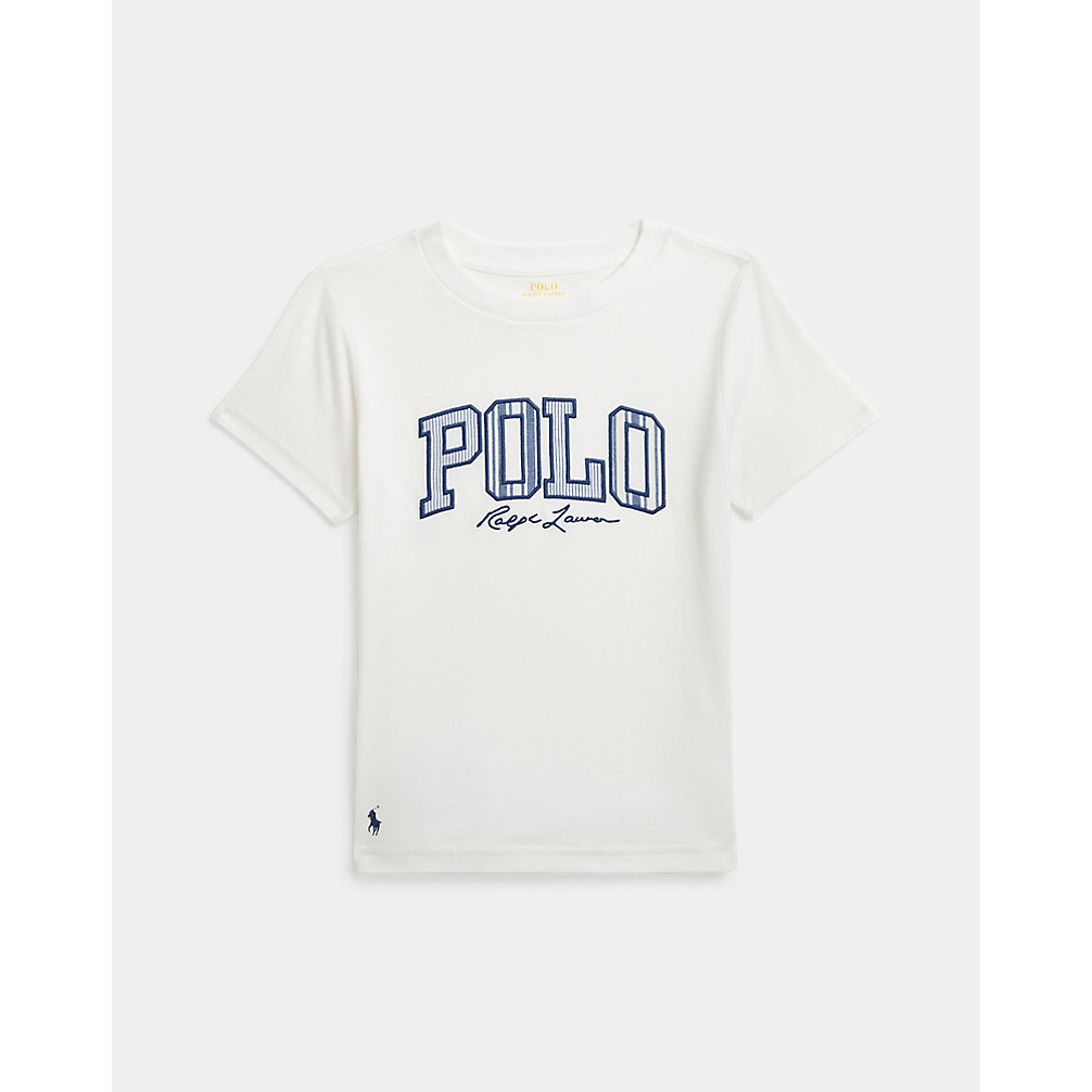 Little Boy's 'Striped-Logo Cotton Jersey Tee'