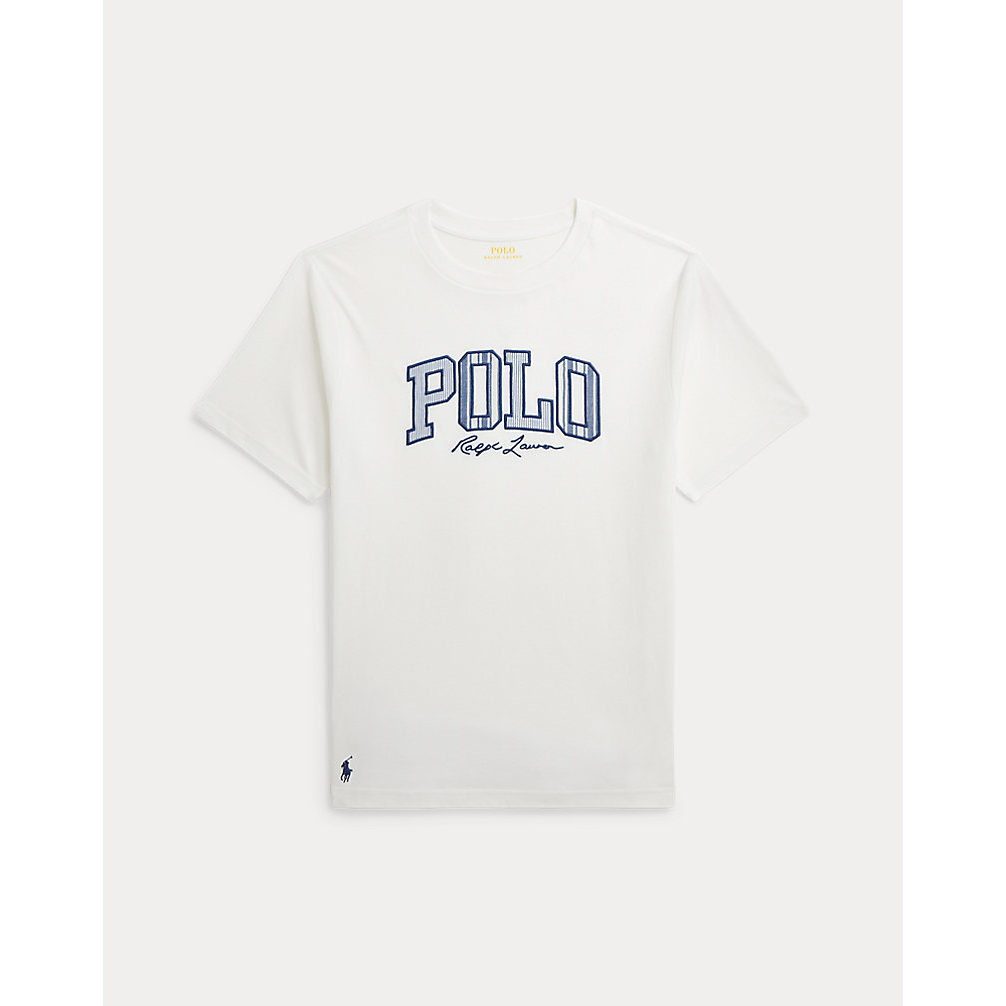 'Striped-Logo Cotton Jersey Tee' pour Grands garçons