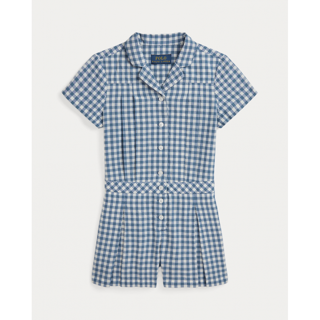 Little Girl's 'Gingham Cotton Madras Romper'