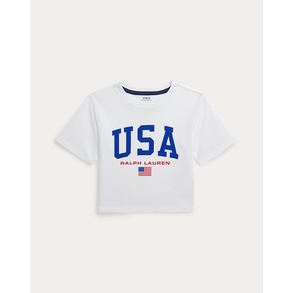 'Logo Cotton Jersey Boxy Tee' pour Petites filles