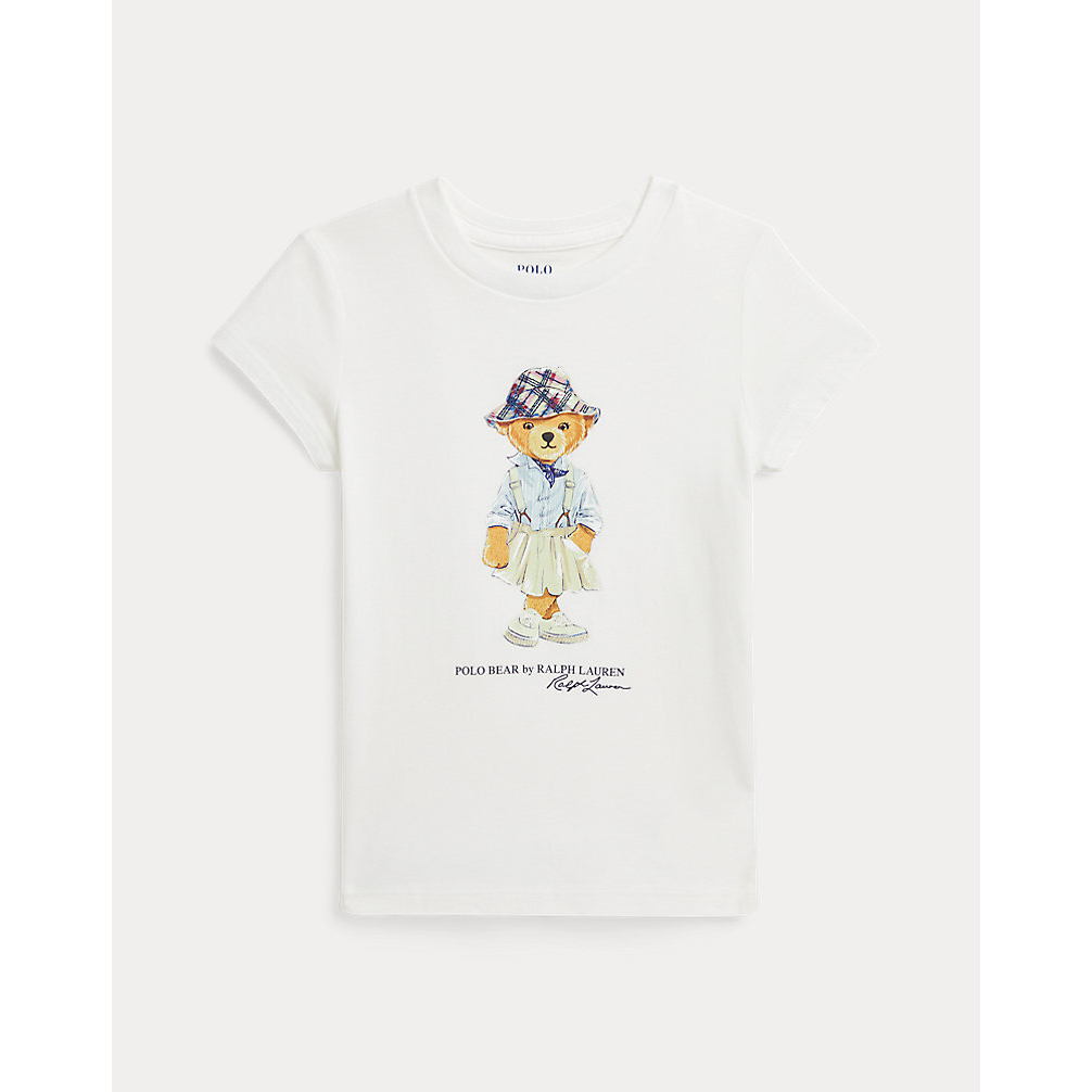 'Polo Bear Cotton Jersey Tee' pour Petites filles