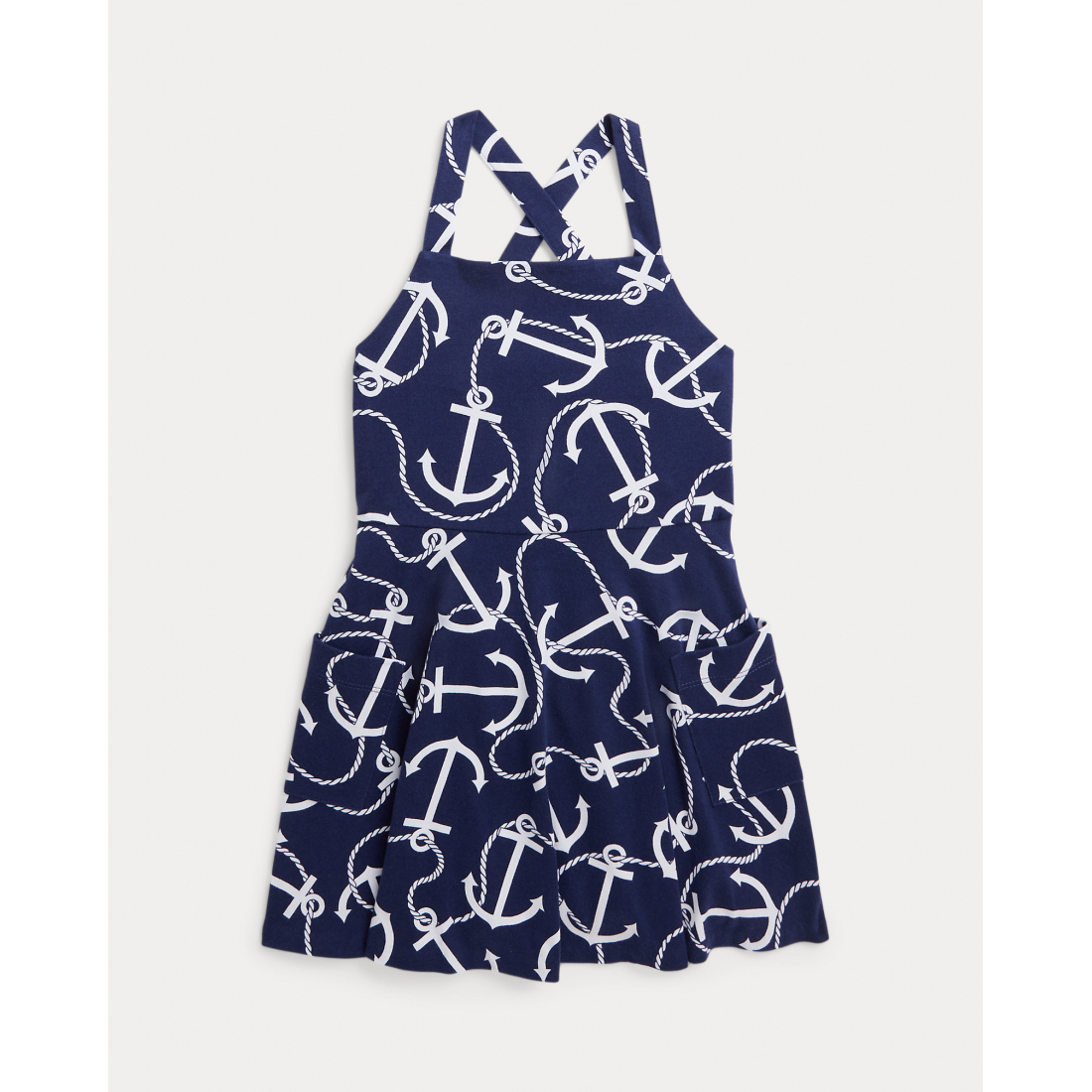 'Anchor-Print Cotton Jersey Dress' pour Petites filles