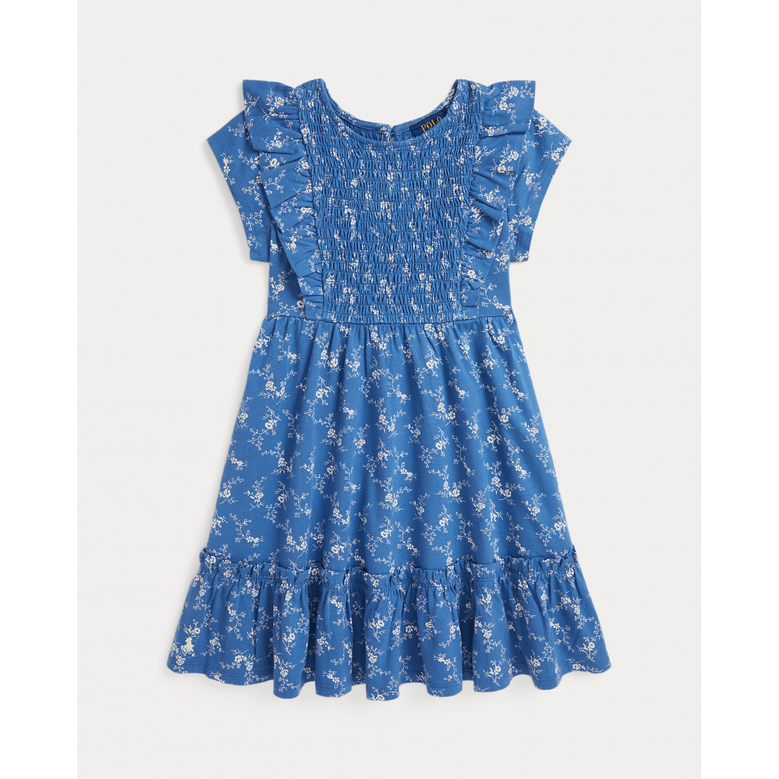 'Floral Smocked Cotton Jersey Dress' pour Petites filles