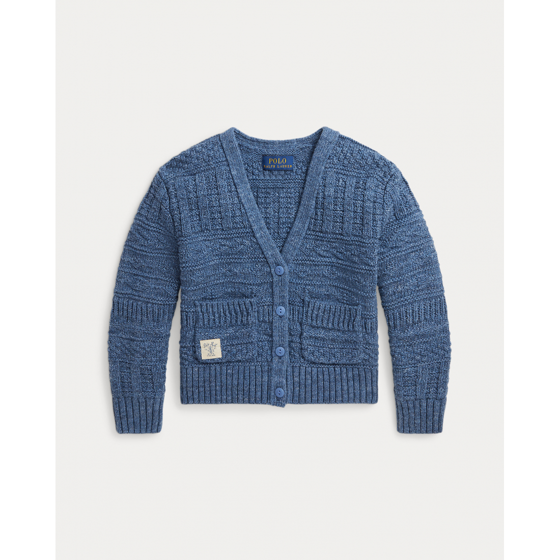 'Cotton V-Neck Cardigan' pour Petites filles