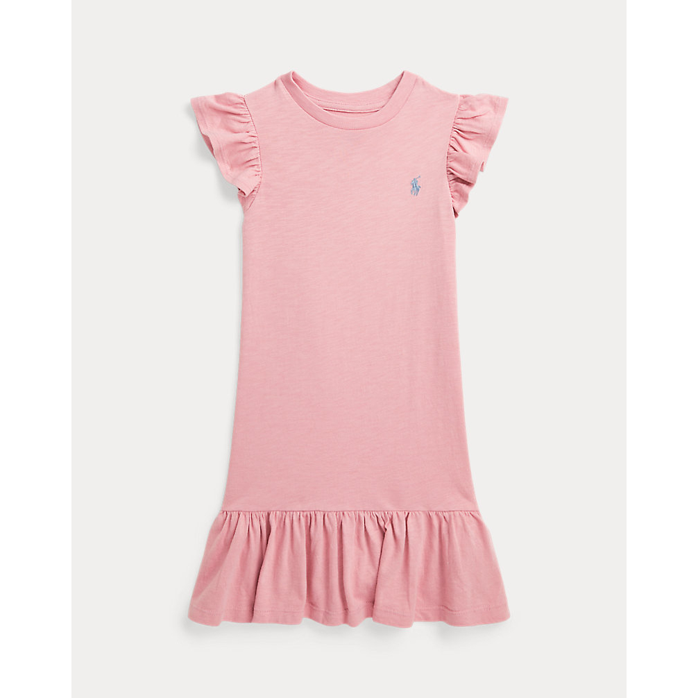 'Flutter-Sleeve Cotton Jersey Tee Dress' pour Petites filles