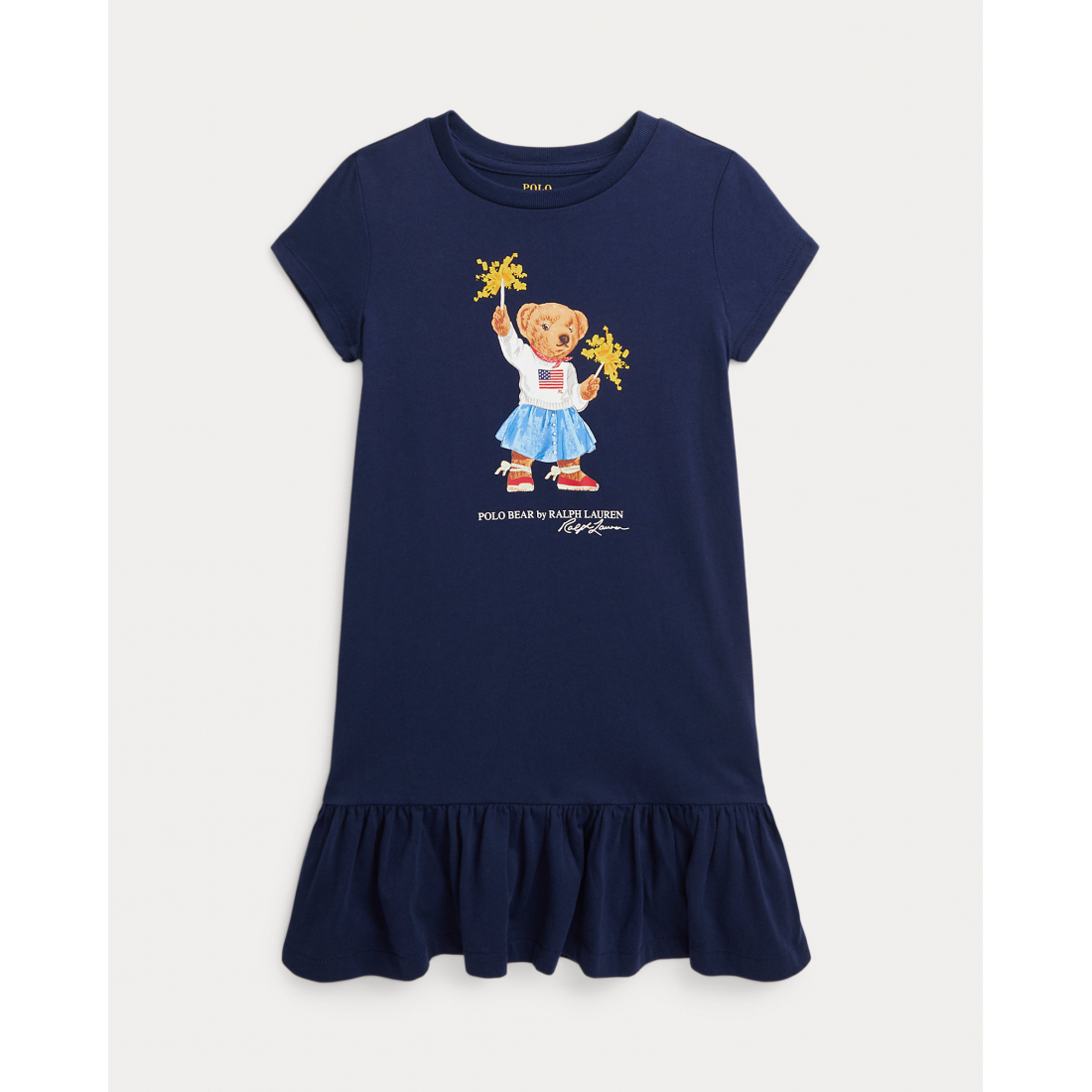 'Polo Bear Cotton Jersey Tee Dress' pour Petites filles