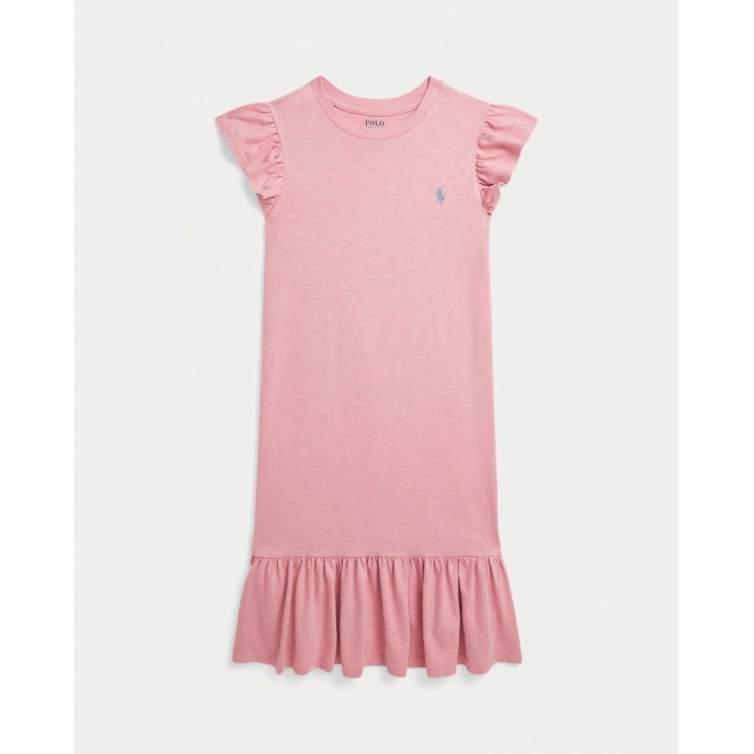 Big Girl's 'Flutter-Sleeve Cotton Jersey Tee Dress'