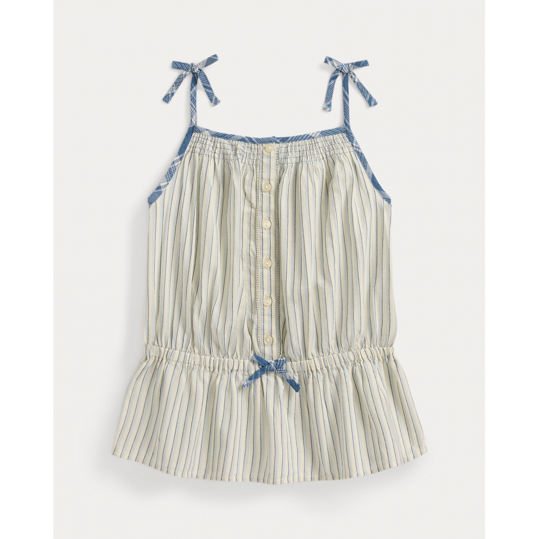 Big Girl's 'Striped Cotton Madras Top'