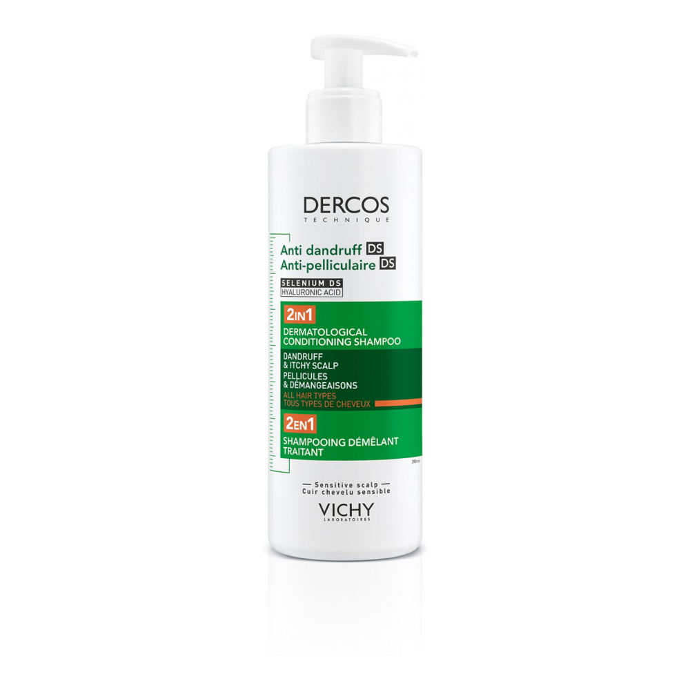 Dercos Shampoing Démêlant Anti-pelliculaire DS 2 en 1 - 400 ml