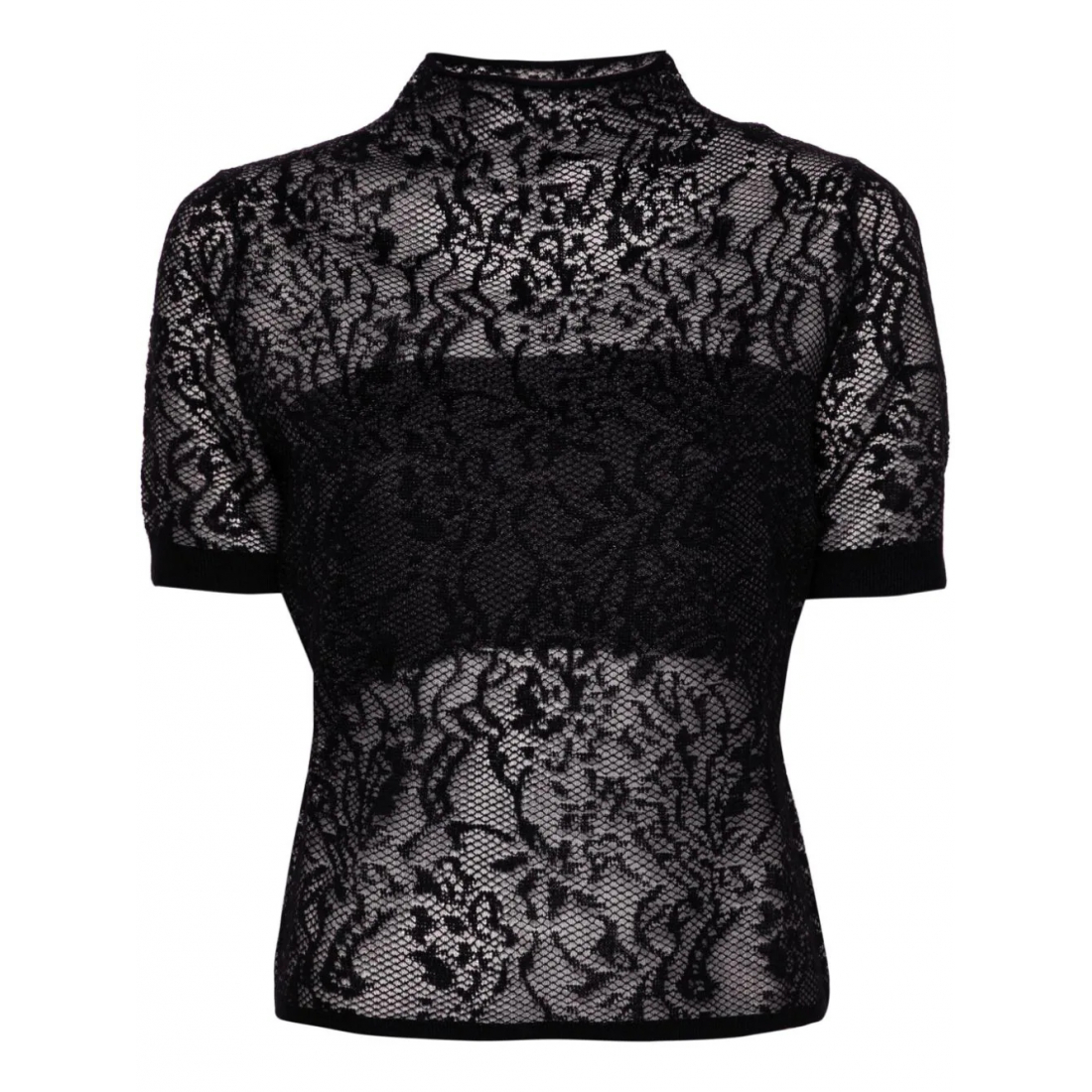 Pull 'Patterned-Jacquard Semi-Sheer' pour Femmes