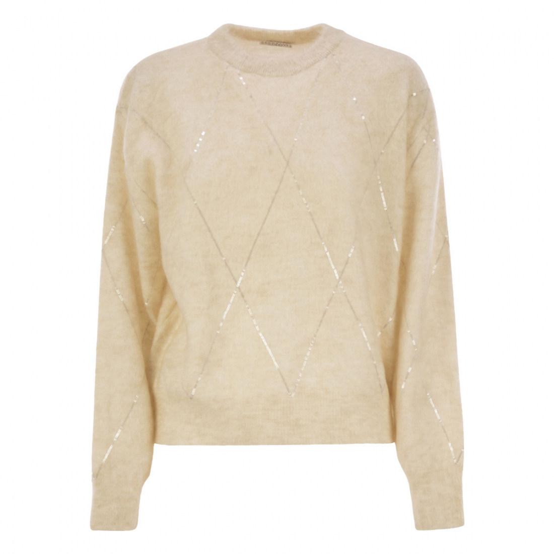 Women's 'Dazzling Argyle Embroidery' Cashmere Sweater