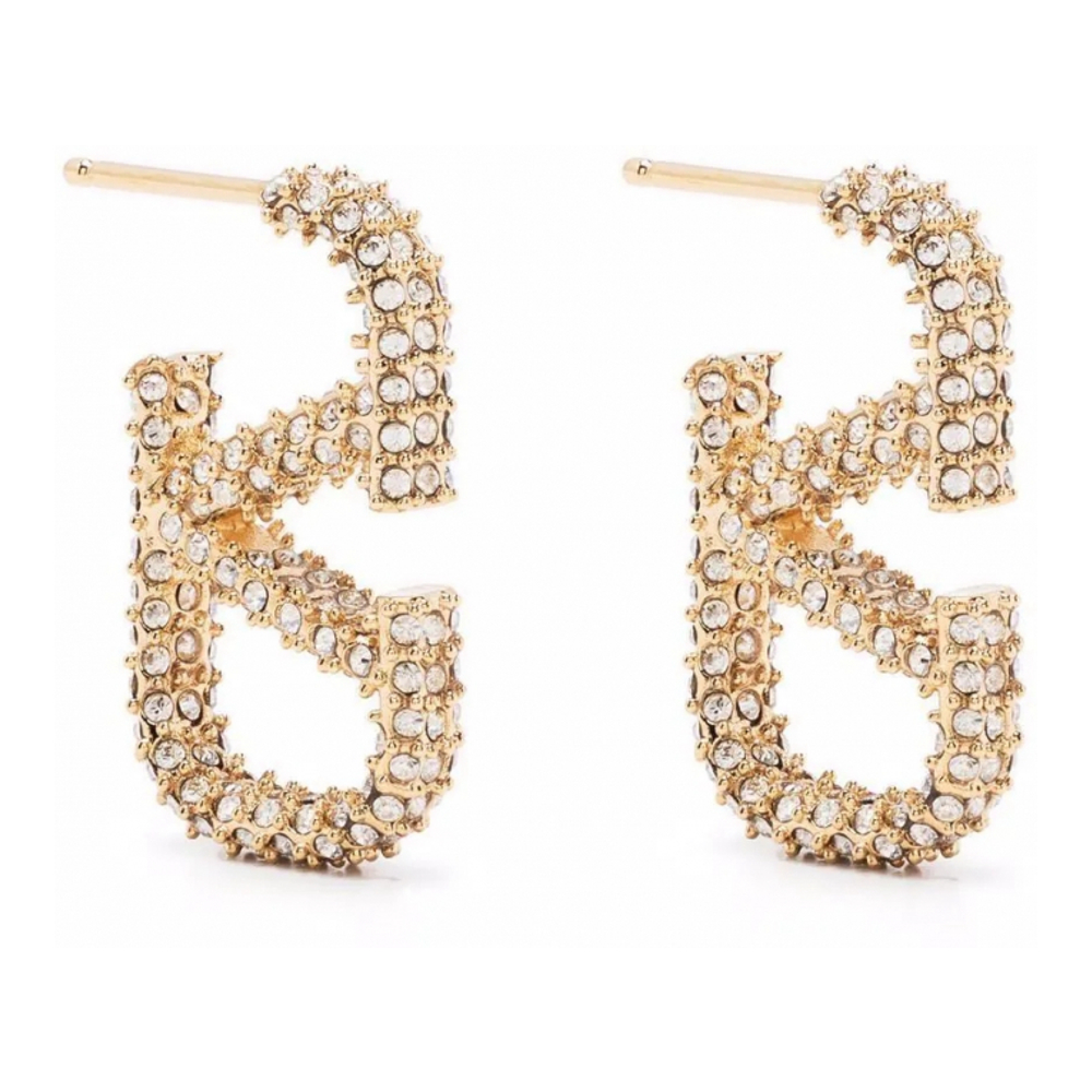 Boucles d'oreilles 'Vlogo Signature Crystal-Embellished' pour Femmes