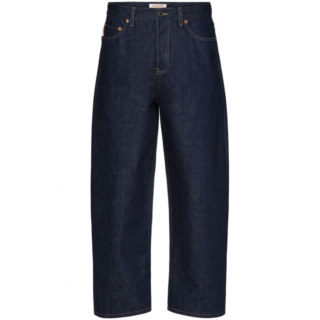 Men's 'Logo-Patch' Cropped Jeans