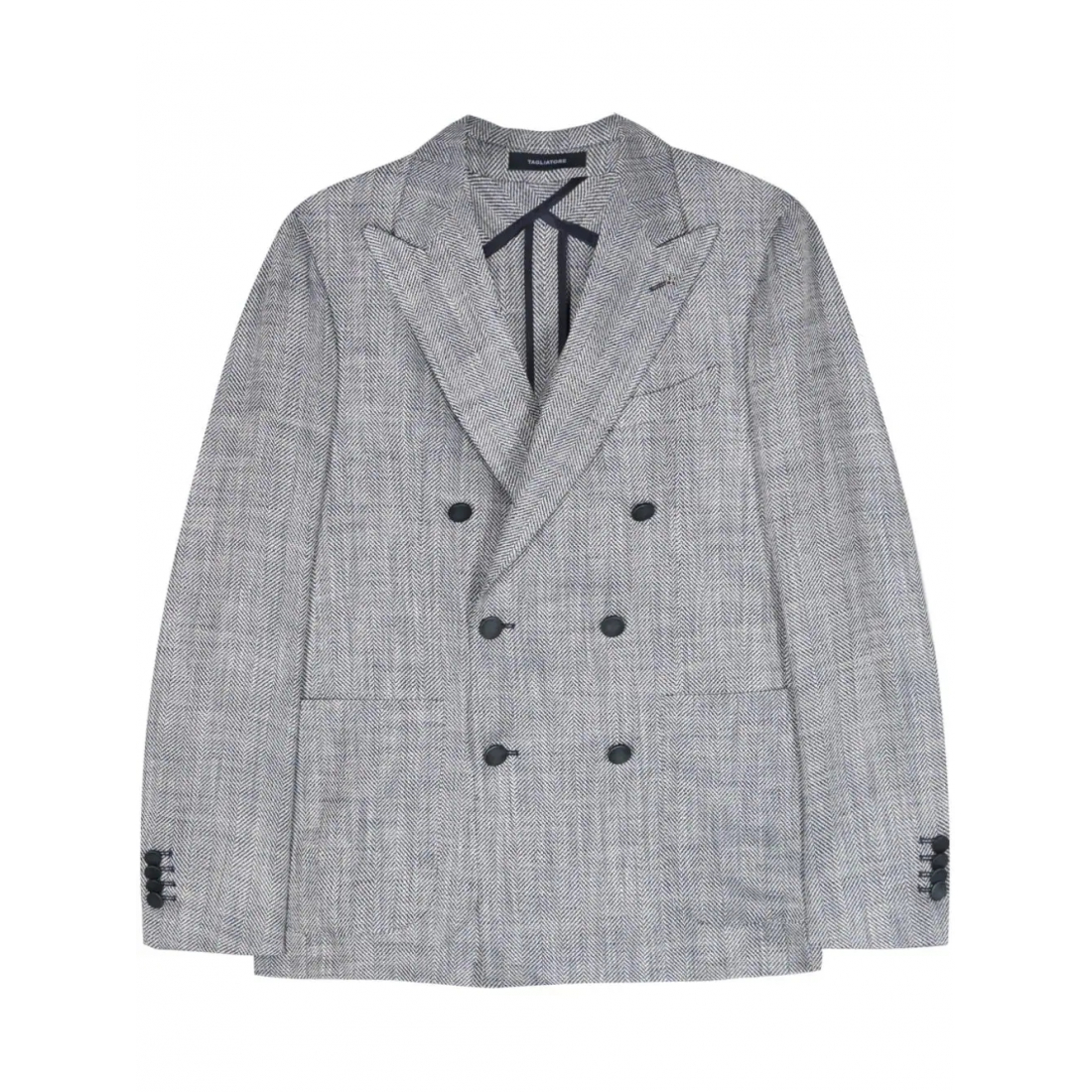 Blazer 'Double-Breasted Herringbone-Pattern' pour Hommes