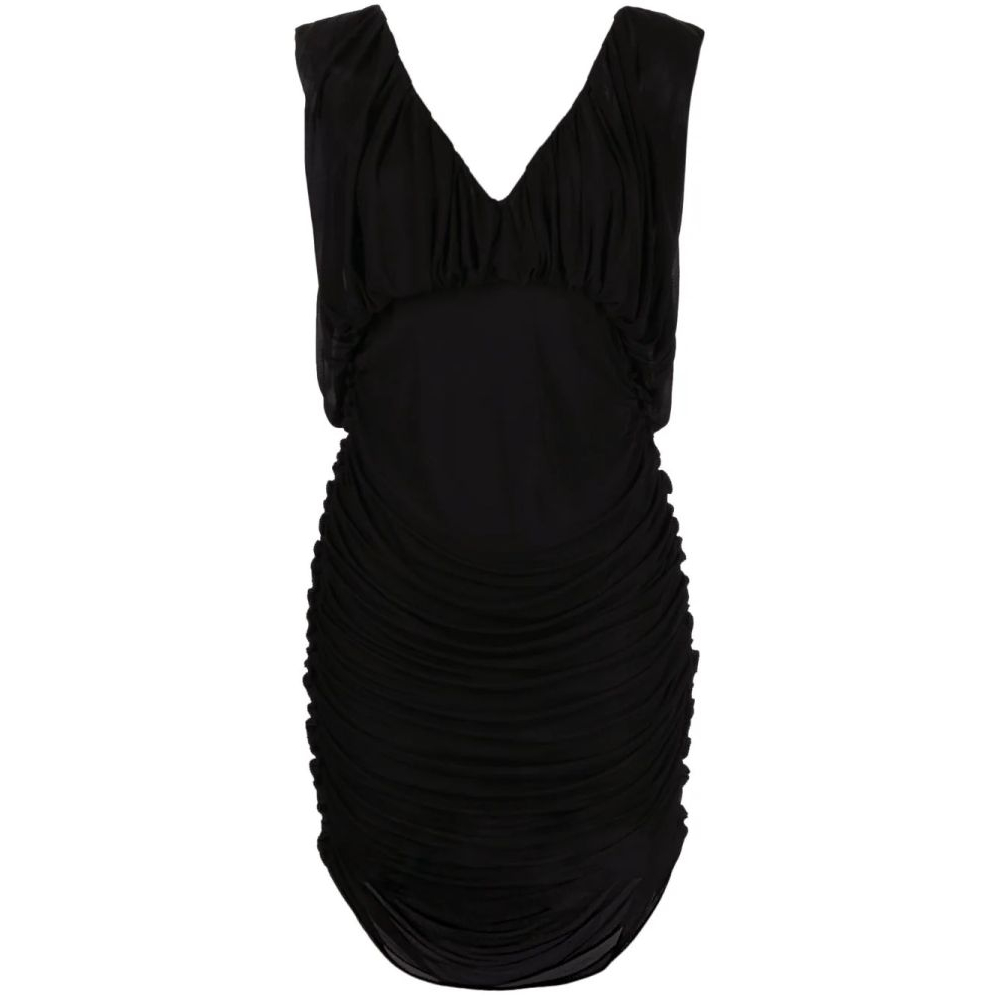 Robe Midi 'Ruched V-Neck' pour Femmes