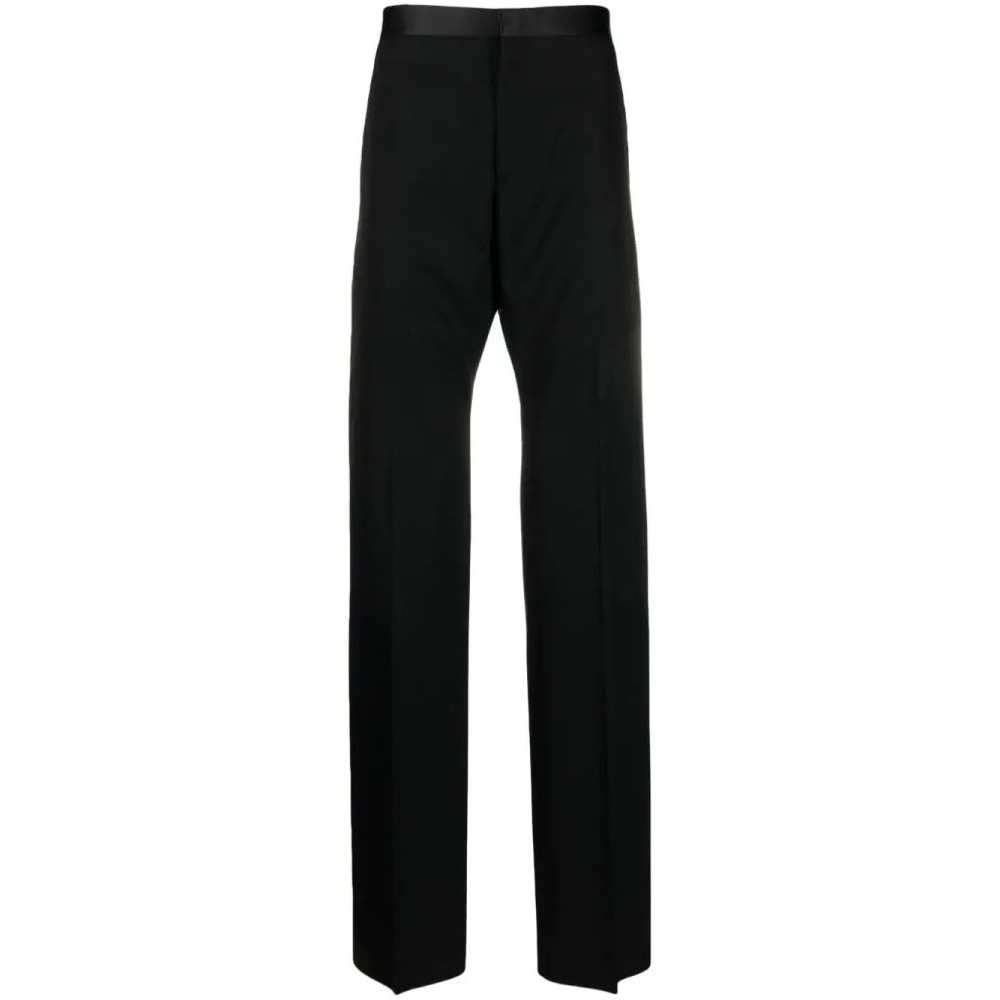 Pantalon 'Satin-Trim Straight-Cut Tailored' pour Hommes