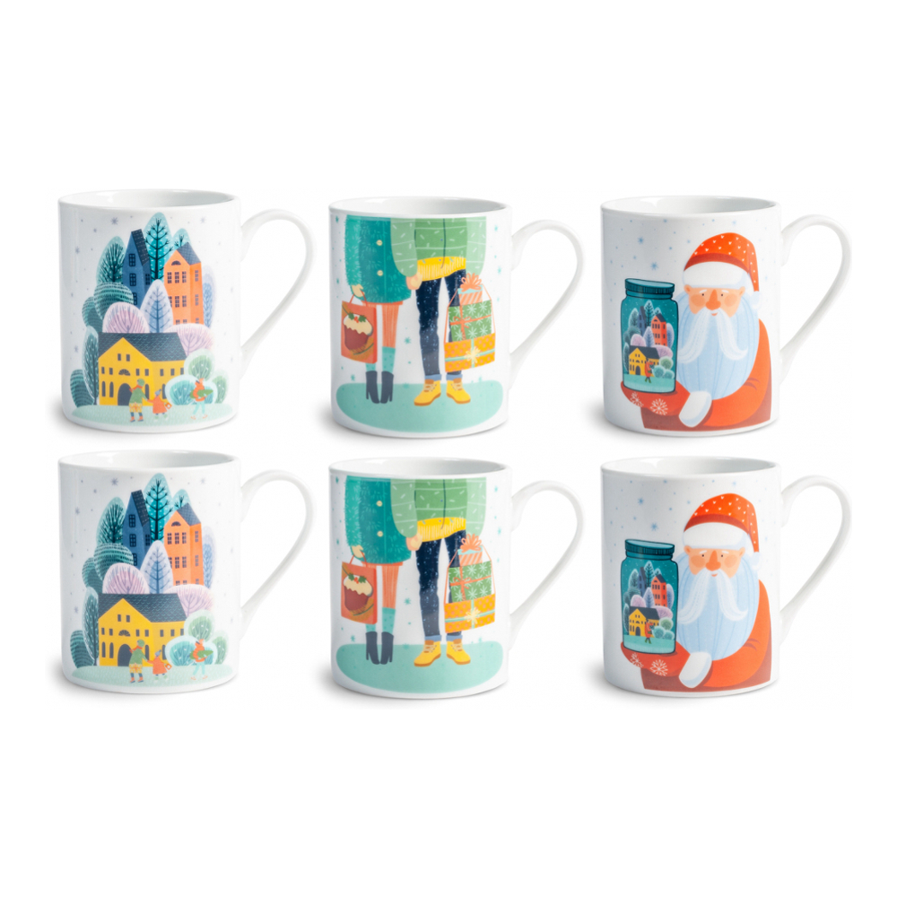 Set de tasses 'Natale' - 340 cc, 6 Pièces