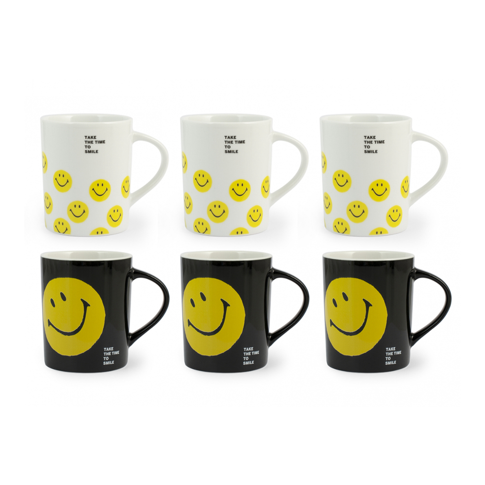 'Smiley' Cups Set - 330 cc, 12 Pieces