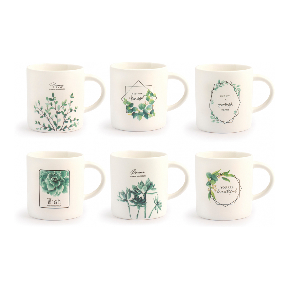 'Botanic' Teetassen-Set - 220 cc, 6 Stücke