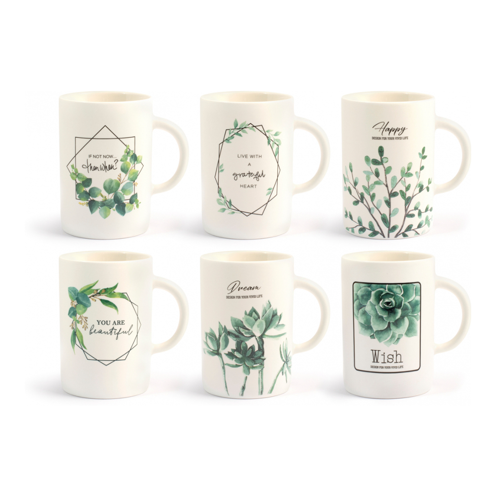 Set de tasses 'Botanic' - 400 cc, 6 Pièces