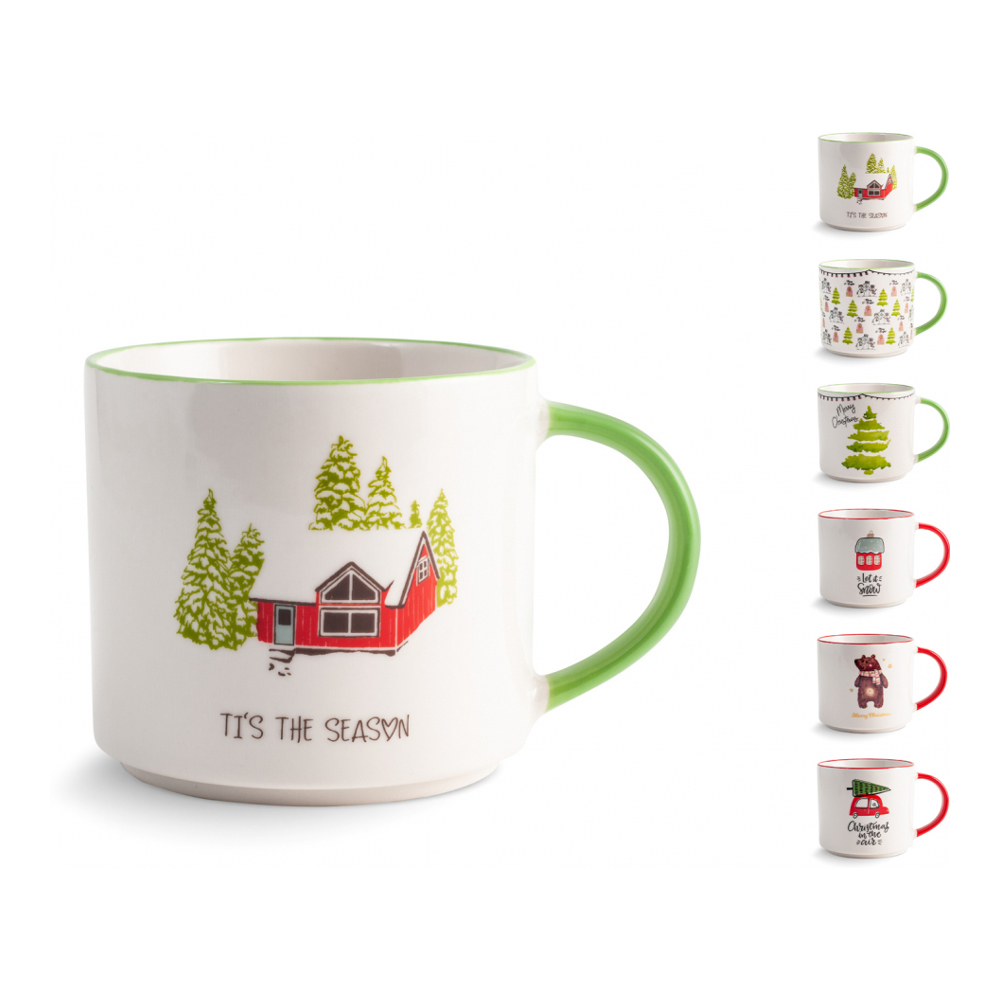 Set de tasses 'Natale' - 370 cc, 6 Pièces