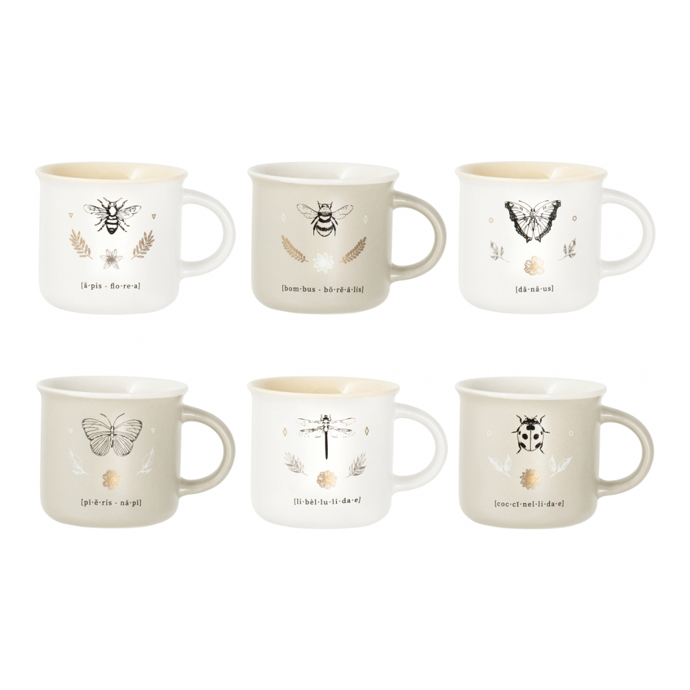 'Botanicum' Cups Set - 160 cc, 6 Pieces