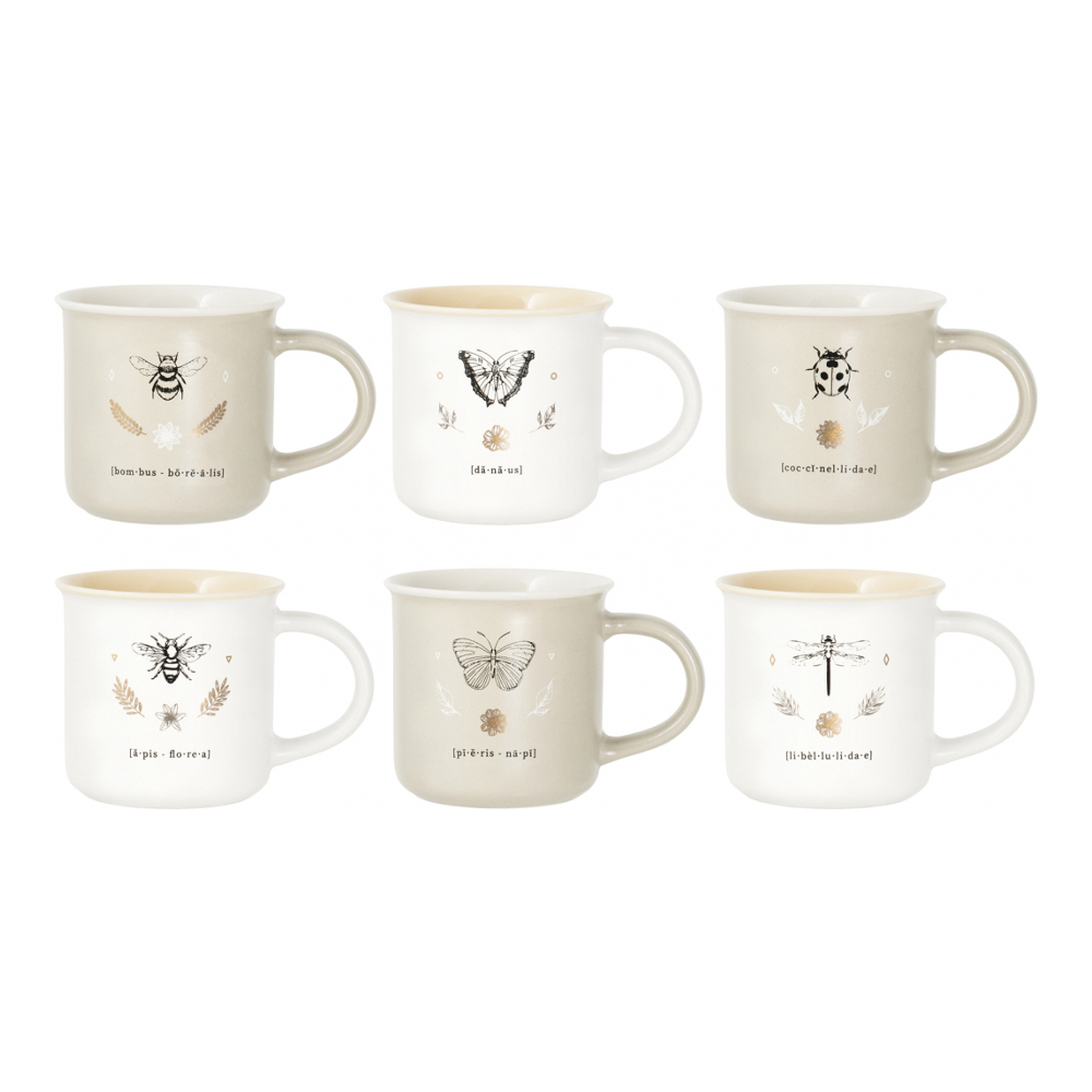 'Botanicum' Tea Cup Set - 220 cc, 6 Pieces