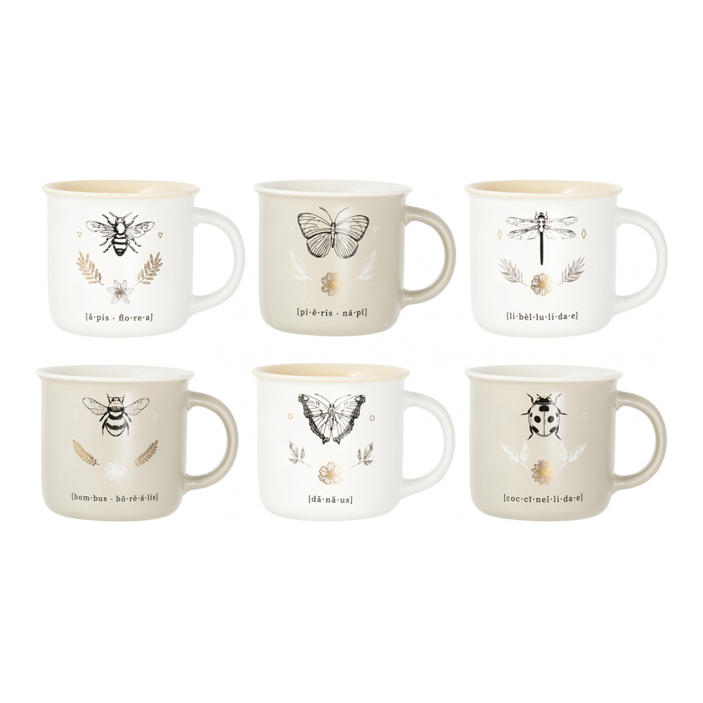 'Botanicum' Cups Set - 385 cc, 6 Pieces