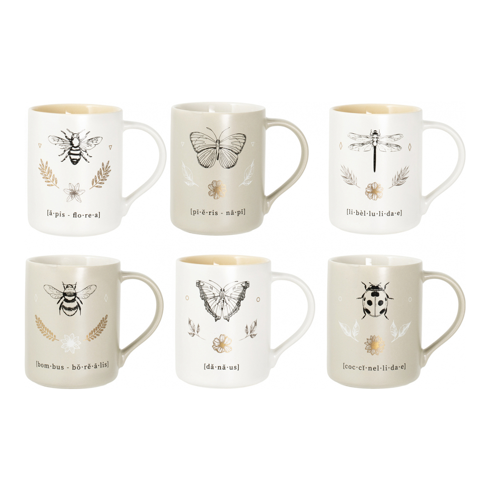 'Botanicum' Mug Set - 415 cc, 6 Pieces