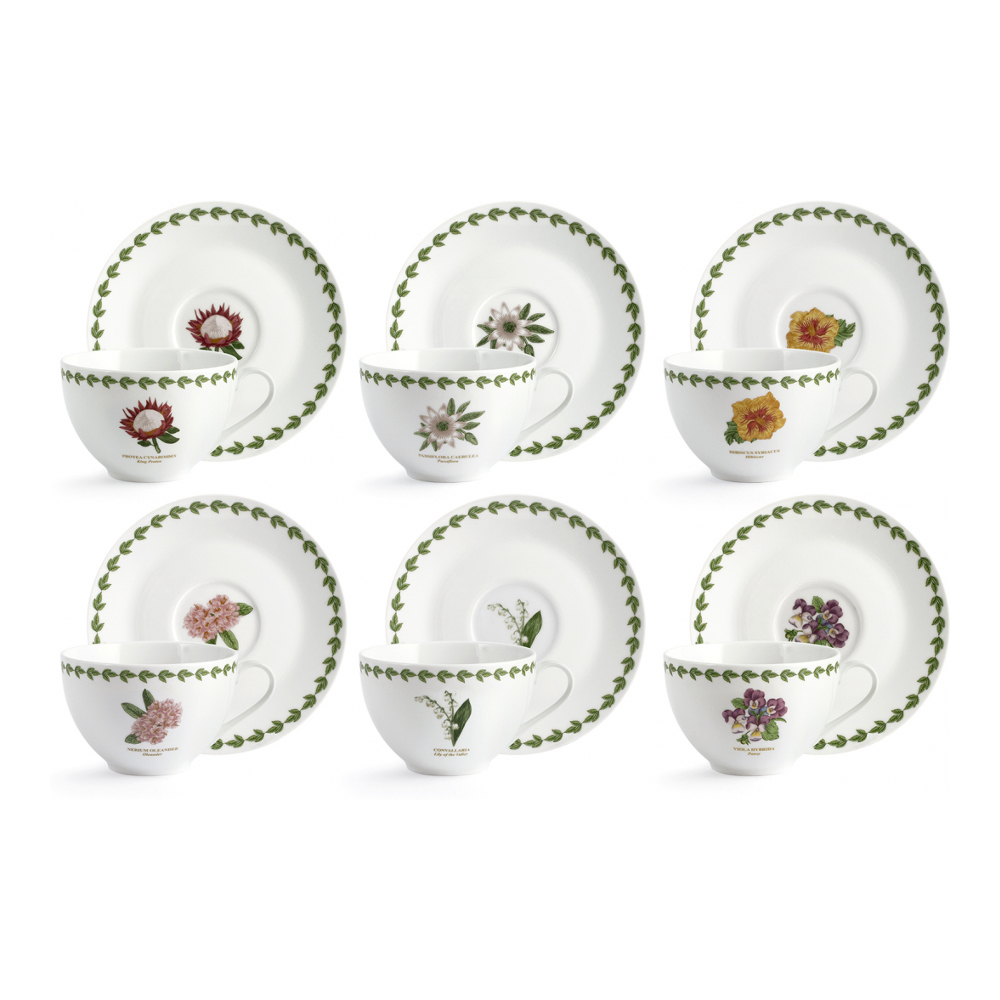 'Flowers' Tassen-Set - 370 cc, 6 Stücke