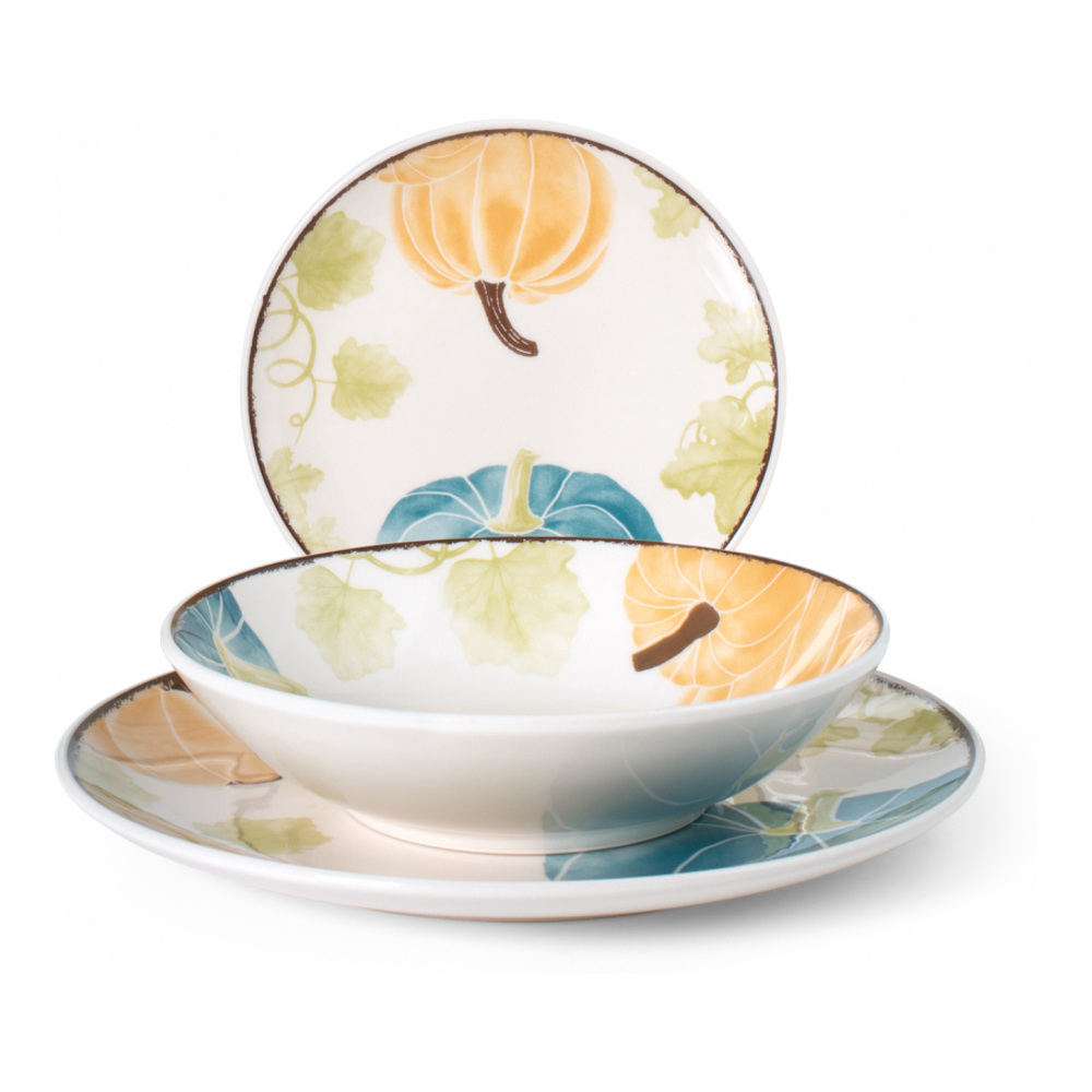 'Autumn' Plate Set - 18 Pieces