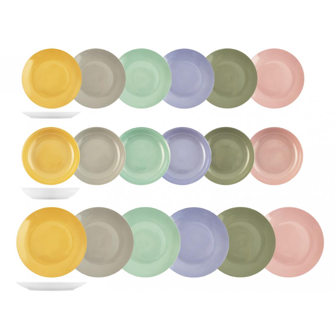 'Basic' Plate Set - 18 Pieces