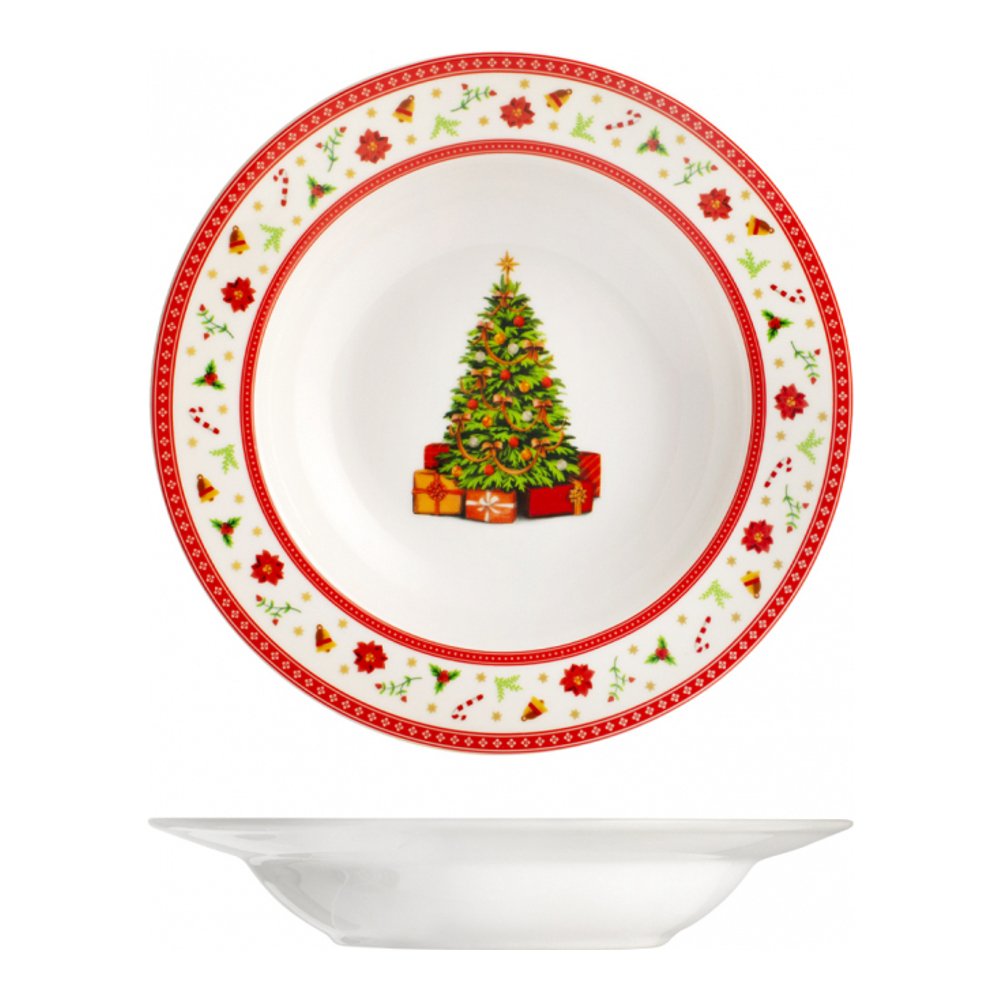 Service d'assiettes à soupe 'Classy Xmas' - 22 cm - 12 Pièces