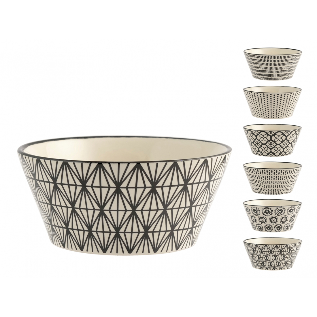 'Vhera' Bowl Set - 14 cm - 600 cc, 6 Pieces