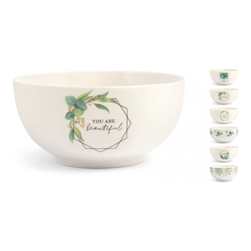 'Botanic' Bowl Set - 14 cm - 600 cc, 6 Pieces